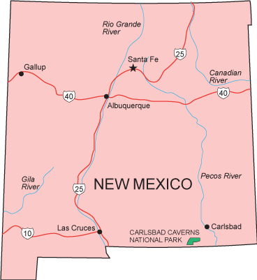 NM Map - NEW MEXICO STATE Map