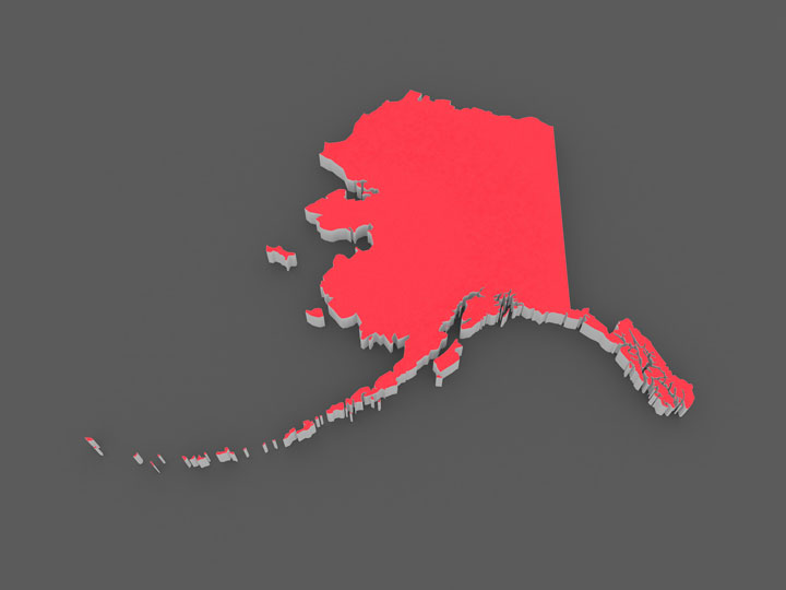 3d alaska map