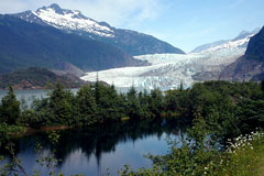 mendenhall glacier near juneau alaska