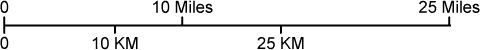 Delaware map scale of miles