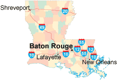 Louisiana map