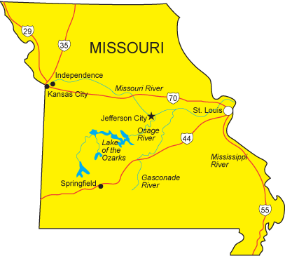 MO Map - Missouri State Map