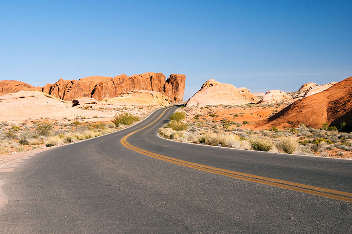 road in the Nevada desert