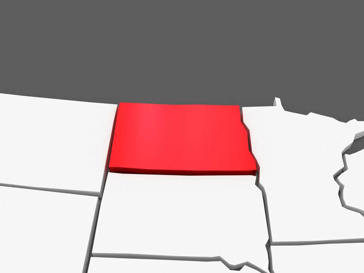 3d north dakota map